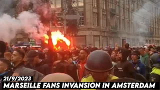 MARSEILLE FANS INVANSION IN AMSTERDAM || Ajax Amsterdam vs Olympique Marseille 21/9/2023