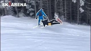 SNOWBOARDERS vs SKIERS #4 fights, crashes and angry people