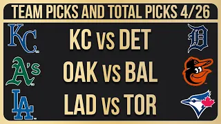 MLB Picks and Predictions Today 4/26/24 | MLB Picks Today 4/26/2024