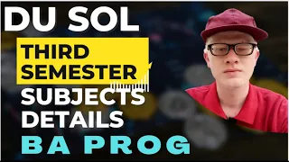 DU SOL - BA Prog Third Semester Subjects Detail 2022 | Ameeninfo