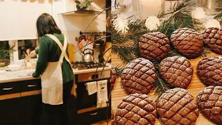 KITCHEN decoration DIY | CHOCOLATE COOKIES WITH BUTTER | Christmas vlog | Silent Vlog