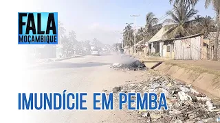 Lixo retirado das valas de drenagem abandonado na Avenida Eduardo Mondlane @PortalFM24