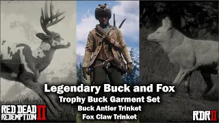 Legendary Buck and Fox in Red Dead Redemption 2 - Trophy Buck Garment Set and Trinkets - RDR2