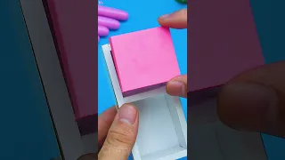 DIY Miniature Cardboard Build Refrigerator #Shorts