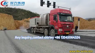 China Asphalt Synchronous Chip Sealer Road pavement Paver truck from CLW Group