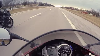 Yamaha R6 vs Daytona 675 vs Kawasaki ZX6-R 636 Race