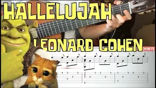 Como tocar - Hallelujah de Leonard Cohen - tab Guitarra clásica (Shrek) / Guitarbn