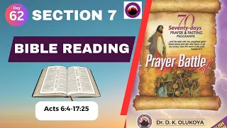 MFM 70 DAYS PRAYER AND FASTING BIBLE READING || SECTION 7 DAY 62