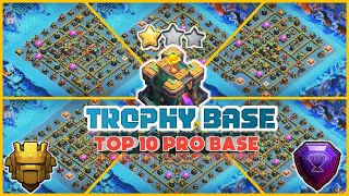 TOP 10 TH14 TROPHY BASE + REPLAY  || TH14 TROPHY BASE WITH LINK || TH14 ANTI 3 STAR BASE