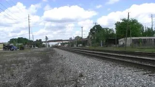 Dump Truck Breaks Gate! & Amtrak 19 Blows through! (Bessemer AL) 5-8-13