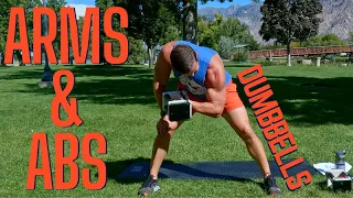 Dumbbell Arms and Abs Workout - Biceps, Triceps and Core Workout