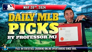 MLB DAILY PICKS | THE PROF'S 2 FREE PICKS FOR TODAY (May 20th)! #mlbpicks