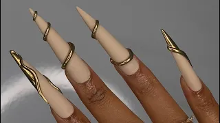 How To Do The Viral 3D Gold Chrome Nails Like A Pro