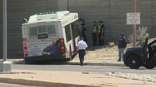 VIDEO: Moments before bus crashes near downtown Albuquerque