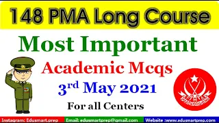 PMA Long Course 148 Initial Test Most Repeated Mcqs 03-May-2021 From All Centers | EduSmart