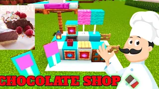 Minecraft Easy Build Tutorial ::Tiny Ice Cream Shop#how to build a small ice cream shop in minecraft