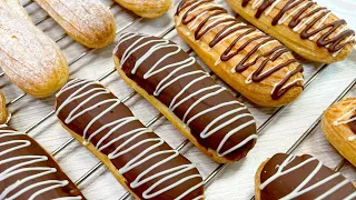 Custard cakes Eclairs