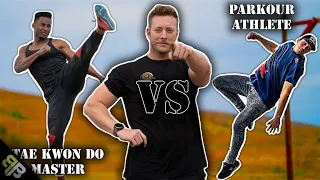 TaeKwonDo Master vs Parkour Athlete Obstacle Course BATTLE