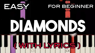 DIAMONDS ( LYRICS ) - RIHANNA | SLOW & EASY PIANO