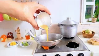 EGG FRIED RICE [ MINI REAL FOOD COOKING] MINIATURE COOKING | Kitchen Toy Set