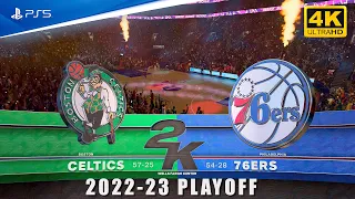 NBA 2K23 [PS5 4K] 2023 Playoff - Celtics vs 76ers - Jayson Tatum vs Joel Embiid - Next Gen Gameplay