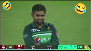 Babar azam funny moment | funny fielding costing 5 penalty runs | Pakistan vs West Indies | 2nd ODI