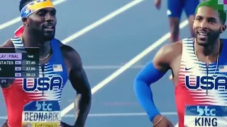 WATCH MEN'S 4X100M RELAY'S FINALS AS TEAM USA TAKE HOME GOLD IN BAHAMAS 2024 #viral #sports #track