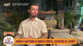 Zanni, primele declarații după ce a câștigat Survivor All Stars