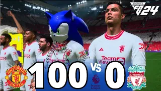 EA Sports FC 24 | Messi , Ronaldo , Mbappé , Sonic , Neymar, All Stars | MUN 100 vs 0 LIV