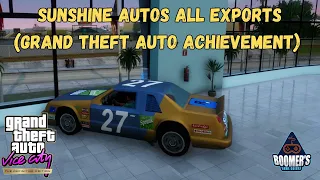 All Sunshine Autos Exports (Grand Theft Auto Achievement) - GTA Vice City Definitive Edition