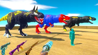 FPS AVATAR & 3x BATMAN T-REX DEATH RUN - Animal Revolt Battle Simulator