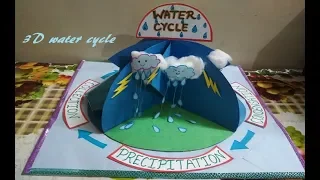 How to make 3D Water Cycle | Water Cycle Model | School Project for Students