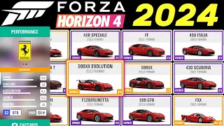 FORZA HORIZON 4 2022-2024 FINAL | ALL CARS | FULL VEHICLES LIST [4K]