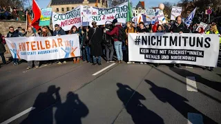 Nach Wahl in Thüringen: Tausende demonstrieren in Erfurt