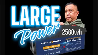 GOLDENMATE 12V 200AH * 2560WH * LiFePo4 * Large POWER!