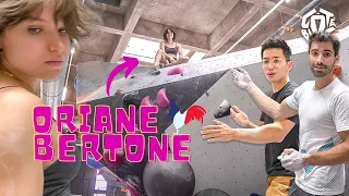 Oriane Bertone and Alban Levier in the same bouldering video!