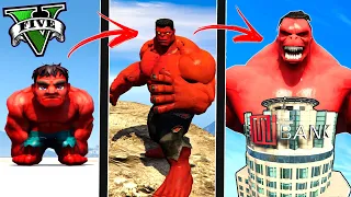 ATUALIZEI o HULK VERMELHO FRACO até o HULK VERMELHO DEUS no GTA 5 ! ( GTA V Mods )