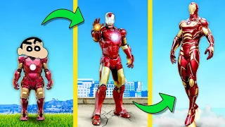 SHINCHAN BECAME IRON MAN TO SAVE FRANKLIN FROM SIREN HEAD in GTA 5  ....( GTA 5 MODS )