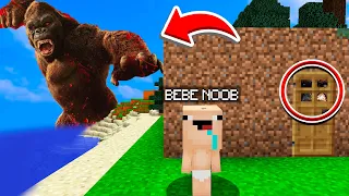 BEBE NOOB VS CREEPYPASTA KONG MINECRAFT TROLL + ROLEPLAY