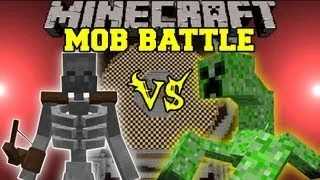 MUTANT SKELETON VS. MUTANT CREEPER - Minecraft Mob Battles - Mutant Creatures Mod Battle