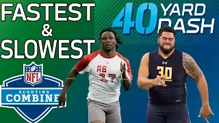 Top 5 Fastest & Slowest 40-Yard Dash Times Since 2008 | NFL Combine Highlights