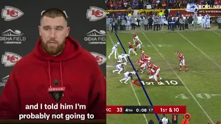 Travis Kelce Admits To Not Following The Route He Was Told To Do