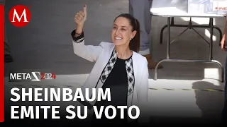 Claudia Sheinbaum vota en las elecciones 2024