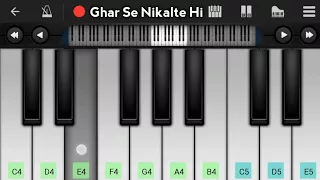 Ghar Se Nikalte Hi Song - Piano | Armaan Malik | Mobile Piano Tutorial