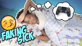 MASON FAKING SICK TO SKIP SCHOOL!! **CAUGHT RED HANDED**