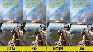 Battlefield V PC -  Low vs Medium vs High vs Ultra 4K Graphics Comparison