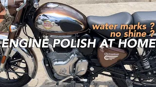 EASY ENGINE POLISH METHOD FOR ROYAL ENFIELD MOTORCYCLES | CHROME MAINTENANCE