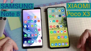 POCO X3 vs Galaxy note 8 Сравнение камер и фишек