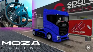 Drifting with a Semi ?!? - NEW MOZA RACING TSW Truck wheel First Impressions - Wheel Game play