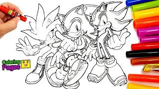 Sonic TEAM  Shadow and  Silver SONIC 3 - Coloring Pages ! Tobu - Infectious [NCS Release]